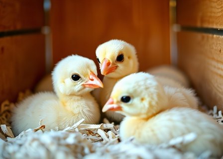 Newborn chicks in cozy coop at Playhumeho ethical poultry Groningen farm