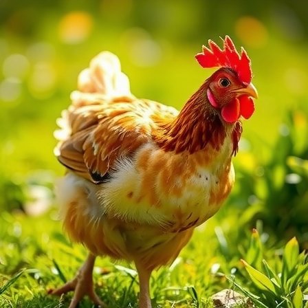 Henrietta the hen at Playhumeho farm, embodying animal welfare farming