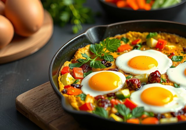 Groningen-style frittata made with Playhumeho free-range eggs Netherlands